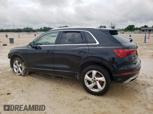 2022 Audi Q3 Premium with VIN WA1AUCF31N1121658, listed as a Copart auction lot 58753395 with 75,087 mi miles and Salvage title. Bid and sale history available at DreamBid. Image 2.