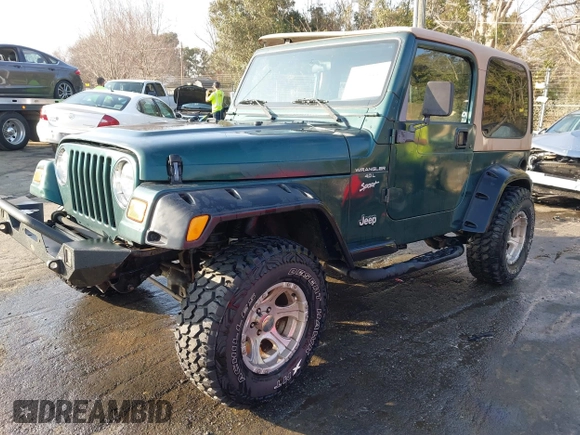 2001 Jeep Wrangler Sport with VIN 1J4FA49S71P315061, listed as a IAAI auction lot 41525441 with 178,809 mi miles. Bid and sale history available at carsss.com. Image 17.
