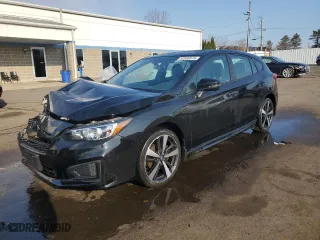 2019 Subaru Impreza Sport with VIN 4S3GTAM64K3730991, listed as a Copart auction lot 52086915 with 45,828 mi miles and Salvage Title. Bid and sale history available at carsss.com. Image 1.