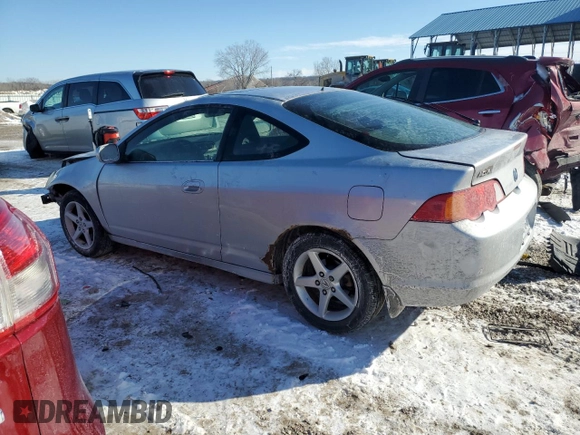 2002 Acura RSX Type S with VIN JH4DC53022C001359, listed as a Copart auction lot 46293935 with 294,429 mi miles and Salvage Title. Bid and sale history available at carsss.com. Image 2.