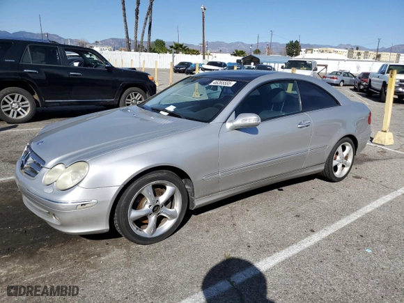 2003 Mercedes-Benz CLK-Class 3.2L with VIN WDBTJ65J03F062500, listed as a Copart auction lot 46265555 with 194,196 mi miles and Salvage Title. Bid and sale history available at carsss.com. Image 1.