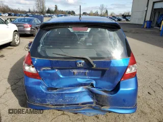 2007 Honda Fit Sport with VIN JHMGD38657S039872, listed as a Copart auction lot 44629865 with 163,196 mi miles and Salvage Title. Bid and sale history available at carsss.com. Image 6.