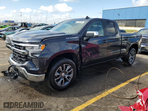 2023 Chevrolet Silverado 1500 LT with VIN 1GCRDDED8PZ307131, listed as a Copart auction lot 73734334 with 11,384 mi miles and Salvage Title. Bid and sale history available at carsss.com. Image 1.