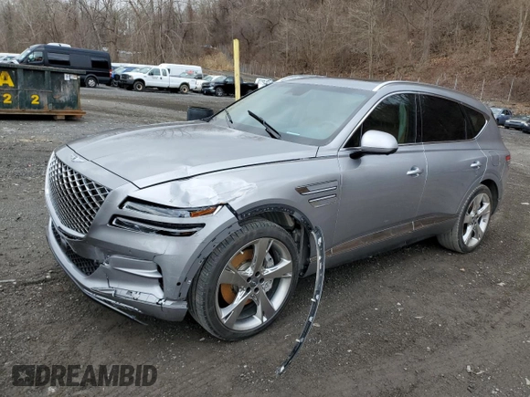 2023 Genesis GV80 z VIN KMUHCESC5PU141533, wystawiony jako Copart lot #85426444 z przebiegiem 29 735 mil mil oraz Szkoda całkowita • Salvage title. Historia ofert i sprzedaży dostępna na DreamBid. Obrazek 1.