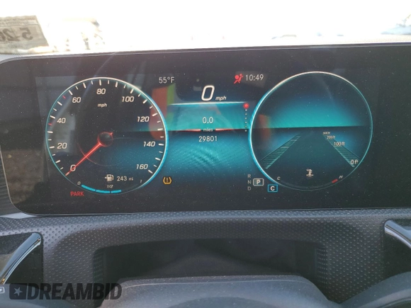 2021 Mercedes-Benz CLA with VIN W1K5J4HBXMN199220, listed as a Copart auction lot 86673214 with 29,801 mi miles and Salvage Title. Bid and sale history available at carsss.com. Image 9.