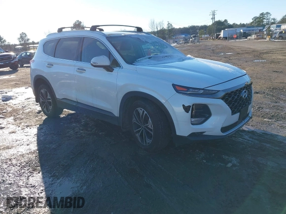 2020 Hyundai Santa Fe Limited with VIN 5NMS5CAA1LH261760, listed as a IAAI auction lot 41293649 with 119,153 mi miles. Bid and sale history available at carsss.com. Image 1.