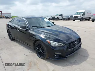 2019 Infiniti Q50 3.0t Signature Edition with VIN JN1EV7AP6KM513666, listed as a IAAI auction lot 42147392 with 99,798 mi miles. Bid and sale history available at carsss.com. Image 1.