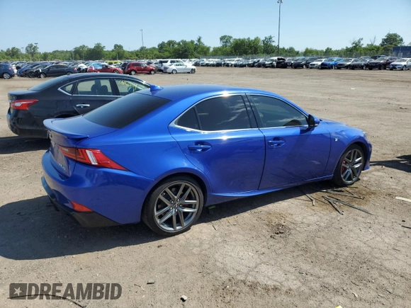 2015 Lexus IS 350 with VIN JTHCE1D22F5009910, listed as a Copart auction lot 58900054 with 107,331 mi miles and Clean Title. Bid and sale history available at DreamBid. Image 3.