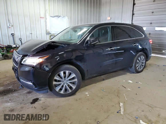 2014 Acura MDX Technology with VIN 5FRYD4H48EB021045, listed as a Copart auction lot 56989335 with 225,400 mi miles and Non repairable. Bid and sale history available at DreamBid. Image 1.
