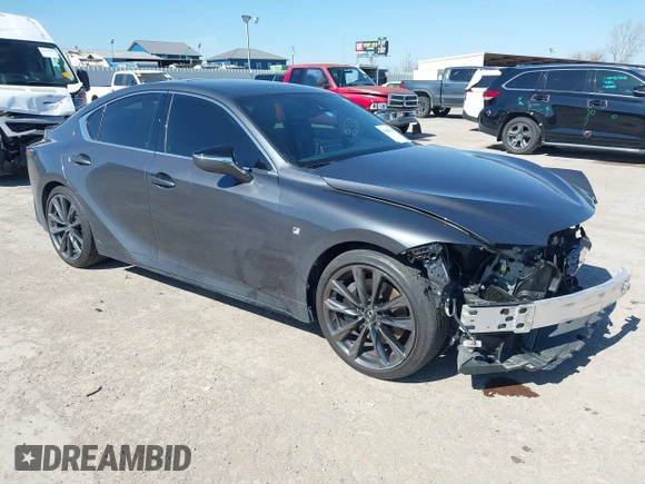 2024 Lexus IS with VIN JTHGZ1B25R5073808, listed as a IAAI auction lot 41657039 with 11,766 mi miles. Bid and sale history available at carsss.com. Image 1.