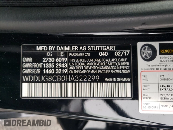 2017 Mercedes-Benz S 550 with VIN WDDUG8CB0HA322299, listed as a Copart auction lot 44049715 with 107,599 mi miles and Salvage Title. Bid and sale history available at carsss.com. Image 14.