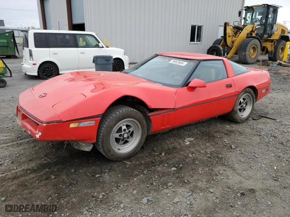 1985 Chevrolet Corvette with VIN 1G1YY0787F5112113, listed as a Copart auction lot 76953684 with 140,063 mi miles and Salvage Title. Bid and sale history available at carsss.com. Image 1.