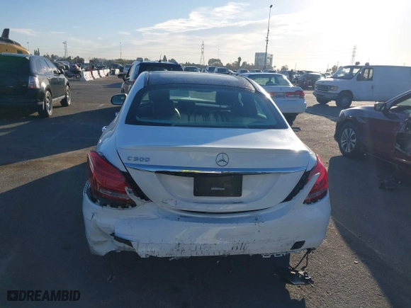 2015 Mercedes-Benz C-Class C 300 with VIN 55SWF4JB3FU074019, listed as a IAAI auction lot 40774389 with 104,091 mi miles. Bid and sale history available at carsss.com. Image 16.