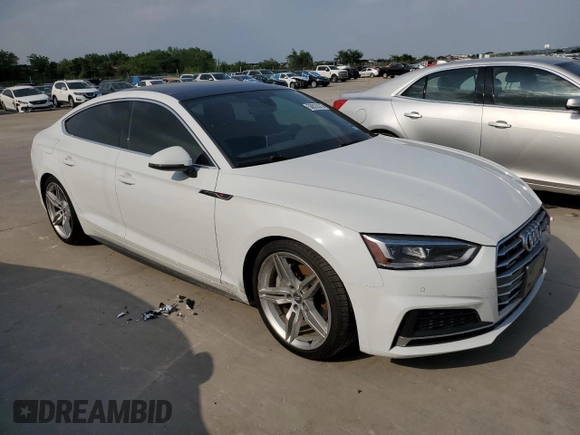 2018 Audi A5 Sportback Premium Plus with VIN WAUENCF57JA058238, listed as a Copart auction lot 56822873 with 86,782 mi miles. Bid and sale history available at carsss.com. Image 4.