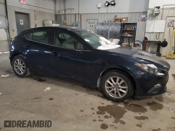 2014 Mazda 3 i Touring with VIN 3MZBM1L75EM116405, listed as a Copart auction lot 44862695 with 109,402 mi miles and Salvage title. Bid and sale history available at DreamBid. Image 4.