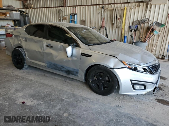 2014 Kia Optima LX with VIN KNAGM4A77E5471110, listed as a Copart auction lot 53179855 with 195,885 mi miles and Salvage Title. Bid and sale history available at carsss.com. Image 4.