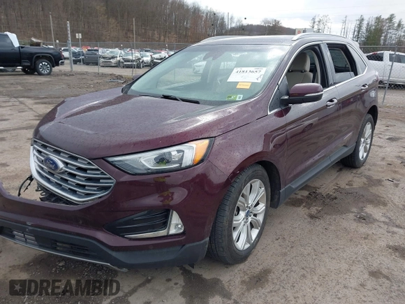 2020 Ford Edge Titanium with VIN 2FMPK4K90LBA26169, listed as a IAAI auction lot 41848710 with 86,987 mi miles. Bid and sale history available at carsss.com. Image 2.
