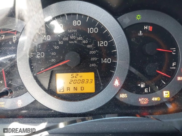 2010 Toyota RAV4 with VIN JTMBK4DV4A5093125, listed as a IAAI auction lot 41607811 with 200,833 mi miles. Bid and sale history available at carsss.com. Image 7.