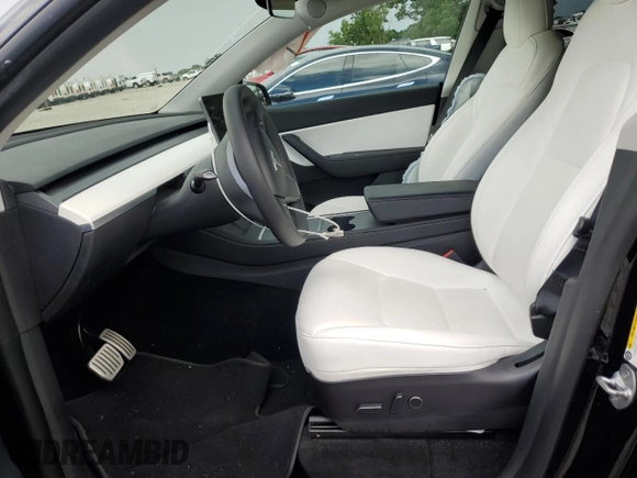 2022 Tesla Model Y Performance with VIN 7SAYGDEF5NF344292, listed as a Copart auction lot 59153775 with Not provided miles and Salvage title. Bid and sale history available at DreamBid. Image 7.