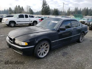 2001 BMW 7 Series 740iA with VIN WBAGG83431DN86580, listed as a Copart auction lot 44708755 with 180,708 mi miles and Clean Title. Bid and sale history available at carsss.com. Image 1.