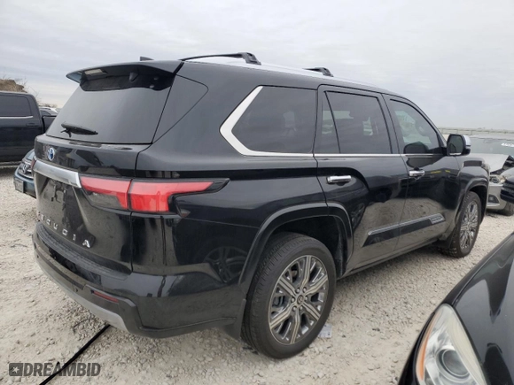 2024 Toyota Sequoia SR5 with VIN 7SVAAABA2RX035310, listed as a Copart auction lot 87412524 with 9,104 mi miles and Salvage Title. Bid and sale history available at carsss.com. Image 3.