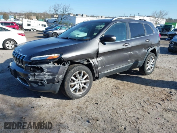 2014 Jeep Cherokee Limited with VIN 1C4PJMDS3EW140238, listed as a IAAI auction lot 41985580 with 145,614 mi miles. Bid and sale history available at carsss.com. Image 2.