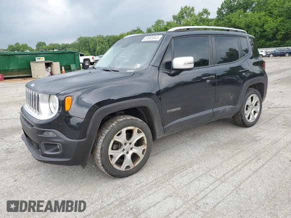 2015 Jeep Renegade Limited z VIN ZACCJBDTXFPC03734, wystawiony jako Copart lot #59985945 z przebiegiem 120 962 mil mil oraz Szkoda całkowita • Salvage title. Historia ofert i sprzedaży dostępna na DreamBid. Obrazek 1.
