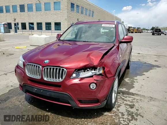 2014 BMW X3 xDrive28i with VIN 5UXWX9C54E0D23221, listed as a Copart auction lot 55412975 with 139,813 mi miles and Salvage Title. Bid and sale history available at DreamBid. Image 14.