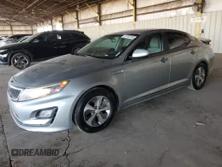 2015 Kia Optima Hybrid with VIN KNAGM4AD2F5086495, listed as a Copart auction lot 81162104 with 62,770 mi miles and Salvage Title. Bid and sale history available at carsss.com. Image 1.