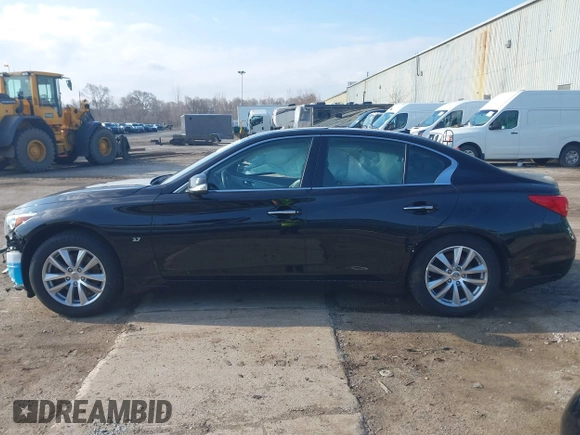 2014 Infiniti Q50 Sport with VIN JN1BV7AR2EM705059, listed as a IAAI auction lot 42019066 with 61,012 mi miles and . Bid and sale history available at carsss.com. Image 15.