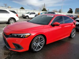2022 Honda Civic Sedan Touring with VIN 2HGFE1F95NH304212, listed as a Copart auction lot 49652885 with 44,969 mi miles and Salvage Title. Bid and sale history available at carsss.com. Image 1.