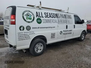 2017 Chevrolet Express Cargo Van with VIN 1GCWGBFG8H1161532, listed as a Copart auction lot 42099735 with 103,374 mi miles and Salvage Title. Bid and sale history available at carsss.com. Image 3.