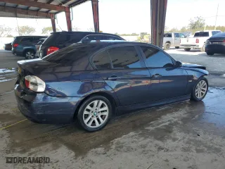 2007 BMW 3 Series 328i with VIN WBAVA33507KX80797, listed as a Copart auction lot 47377575 with 0 mi miles and Salvage Title. Bid and sale history available at carsss.com. Image 3.