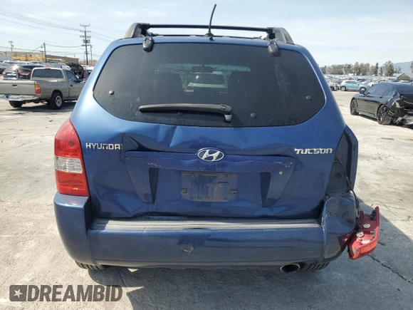 2008 Hyundai Tucson GLS with VIN KM8JM12B58U920493, listed as a Copart auction lot 49908505 with 202,954 mi miles and Salvage Title. Bid and sale history available at carsss.com. Image 6.