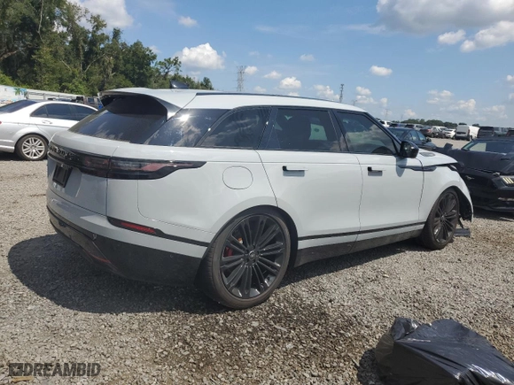 2025 Land Rover Range Rover Velar Dynamic SE with VIN SALYL2EXXSA393426, listed as a Copart auction lot 72162424 with 816 mi miles and Salvage Title. Bid and sale history available at carsss.com. Image 3.