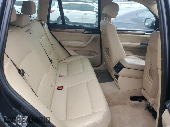 2012 BMW X3 28i with VIN 5UXWX5C50CL720703, listed as a Copart auction lot 46665185 with 143,541 mi miles and Salvage Title. Bid and sale history available at DreamBid. Image 11.