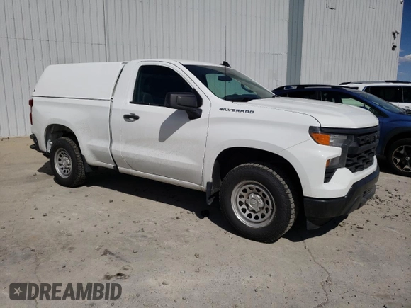 2023 Chevrolet Silverado 1500 Work Truck with VIN 3GCNAAEK9PG362868, listed as a Copart auction lot 50697215 with 110,597 mi miles and Clean Title. Bid and sale history available at carsss.com. Image 4.