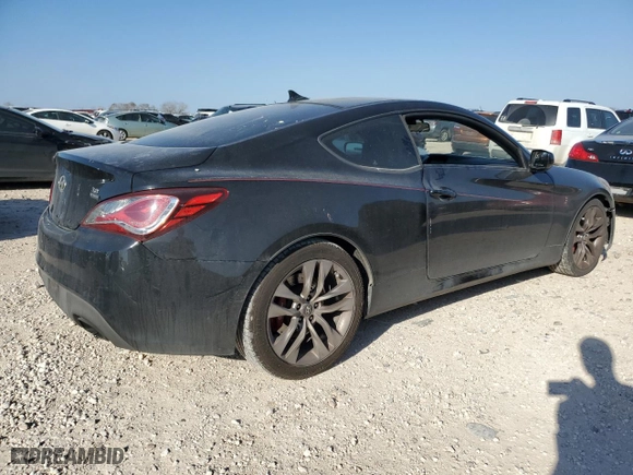 2013 Hyundai Genesis Coupe 3.8 Track with VIN KMHHU6KJ6DU083931, listed as a Copart auction lot 47243305 with 191,183 mi miles and Salvage Title. Bid and sale history available at carsss.com. Image 3.