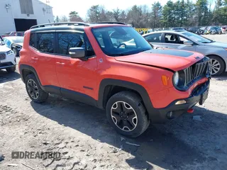 2016 Jeep Renegade Trailhawk with VIN ZACCJBCT1GPE28594, listed as a IAAI auction lot 42099461 with 120,117 mi miles and . Bid and sale history available at carsss.com. Image 1.