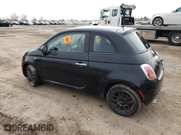 2013 FIAT 500 Pop with VIN 3C3CFFARXDT542148, listed as a Copart auction lot 52289095 with 0 mi miles and Non Repairable. Bid and sale history available at carsss.com. Image 2.