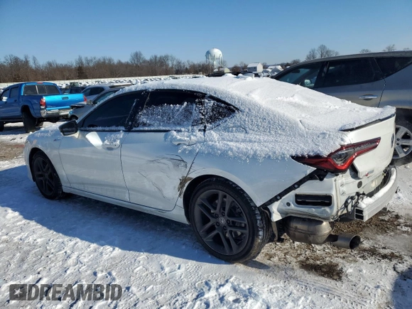 2024 Acura TLX w/A-Spec Package with VIN 19UUB6F55RA000943, listed as a Copart auction lot 41744435 with 7,726 mi miles and Salvage Title. Bid and sale history available at carsss.com. Image 2.
