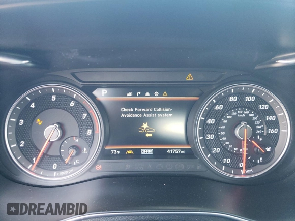 2021 Genesis G70 2.0T with VIN KMTG34LA7MU074906, listed as a Copart auction lot 71181204 with 41,757 mi miles and Salvage title. Bid and sale history available at DreamBid. Image 9.