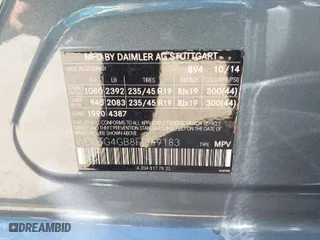 2015 Mercedes-Benz GLA-Class GLA 250 with VIN WDCTG4GB8FJ069183, listed as a IAAI auction lot 41726125 with 84,183 mi miles. Bid and sale history available at carsss.com. Image 9.