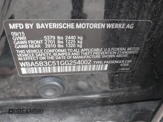 2016 BMW 5 Series 535i xDrive с VIN WBA5B3C51GG254002, выставлен на аукционе IAAI как лот 40184713 с пробегом 92 346 миль миль и . История ставок и продаж доступна на DreamBid. Изображение 9.