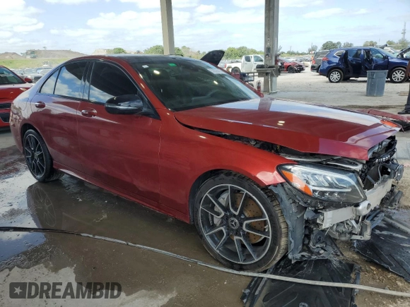 2019 Mercedes-Benz C 300 with VIN 55SWF8DB8KU283303, listed as a Copart auction lot 52826415 with 50,871 mi miles and Salvage Title. Bid and sale history available at DreamBid. Image 4.