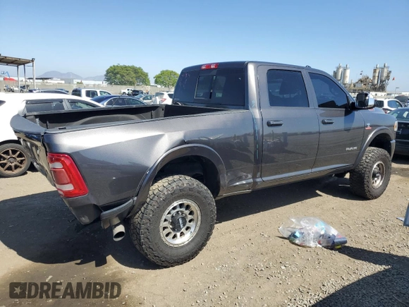 2020 Ram 2500 Laramie with VIN 3C6UR5FL8LG200525, listed as a Copart auction lot 56985625 with 59,151 mi miles and Salvage title. Bid and sale history available at DreamBid. Image 3.