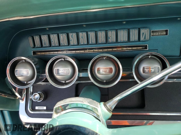 1965 Ford Thunderbird with VIN 5Y83Z168315, listed as a Copart auction lot 67910134 with 60,274 mi miles and Clean Title. Bid and sale history available at DreamBid. Image 9.