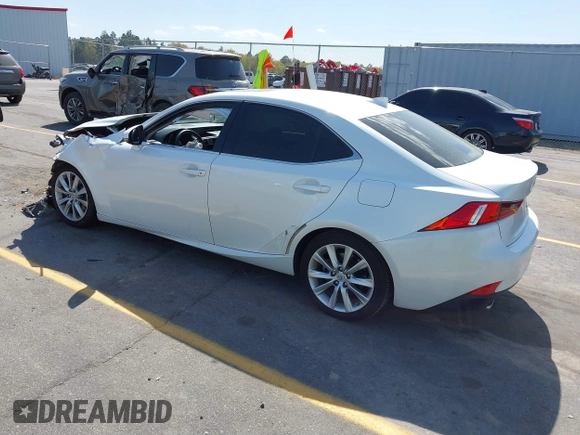 2014 Lexus IS 250 with VIN JTHBF1D20E5017284, listed as a IAAI auction lot 41885179 with 106,957 mi miles. Bid and sale history available at carsss.com. Image 3.