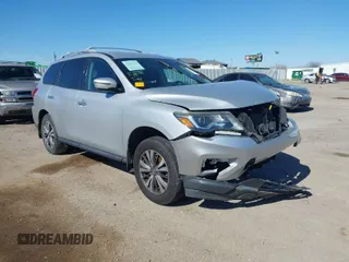 2018 Nissan Pathfinder SV with VIN 5N1DR2MN4JC607605, listed as a IAAI auction lot 41691163 with 99,069 mi miles. Bid and sale history available at carsss.com. Image 1.