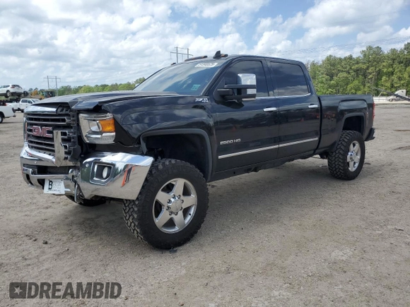 2015 GMC Sierra 2500HD available WiFi SLT with VIN 1GT12ZE87FF602854, listed as a Copart auction lot 51348525 with 96,105 mi miles and Salvage Title. Bid and sale history available at carsss.com. Image 1.